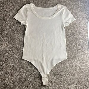 SO Cream Ribbed Bodysuit